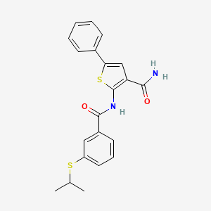 2-(3-(Isopropylthio)benzamido)-5-phenylthiophene-3-carboxamide