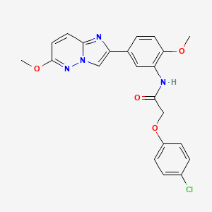 molecular formula C22H19ClN4O4 B2838876 2-(4-chlorophenoxy)-N-(2-methoxy-5-(6-methoxyimidazo[1,2-b]pyridazin-2-yl)phenyl)acetamide CAS No. 953215-29-7