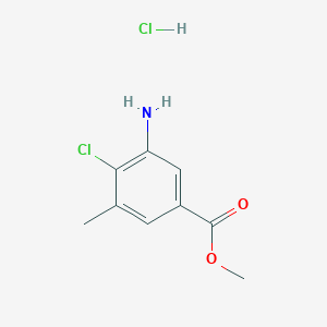 molecular formula C9H11Cl2NO2 B2838903 Methyl 3-amino-4-chloro-5-methylbenzoate hydrochloride CAS No. 2219375-71-8