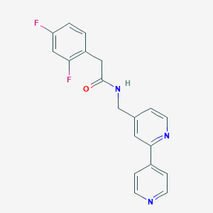 molecular formula C19H15F2N3O B2838911 N-([2,4'-bipyridin]-4-ylmethyl)-2-(2,4-difluorophenyl)acetamide CAS No. 2034434-02-9