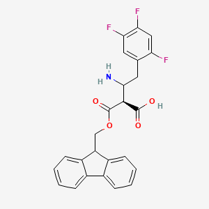molecular formula C25H20F3NO4 B2838939 (2S)-3-Amino-2-{[(9H-fluoren-9-yl)methoxy]carbonyl}-4-(2,4,5-trifluorophenyl)butanoic acid CAS No. 959580-94-0