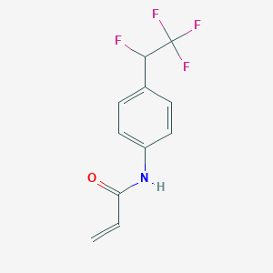 molecular formula C11H9F4NO B2838969 N-[4-(1,2,2,2-Tetrafluoroethyl)phenyl]prop-2-enamide CAS No. 2361641-46-3