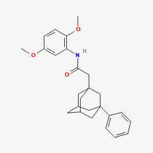molecular formula C26H31NO3 B2838993 N-(2,5-DIMETHOXYPHENYL)-2-(3-PHENYLADAMANTAN-1-YL)ACETAMIDE CAS No. 701258-23-3