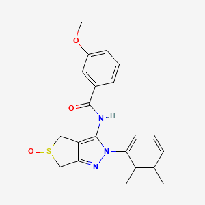 molecular formula C21H21N3O3S B2839025 N-[2-(2,3-dimethylphenyl)-5-oxo-2H,4H,6H-5lambda4-thieno[3,4-c]pyrazol-3-yl]-3-methoxybenzamide CAS No. 1008688-04-7