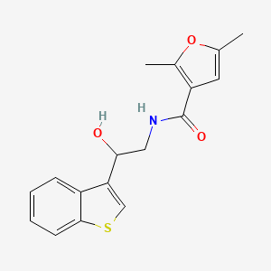 molecular formula C17H17NO3S B2839027 N-[2-(1-benzothiophen-3-yl)-2-hydroxyethyl]-2,5-dimethylfuran-3-carboxamide CAS No. 2034270-98-7