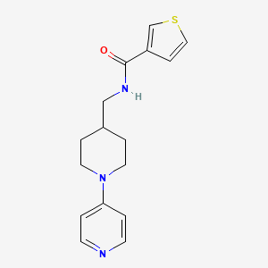 molecular formula C16H19N3OS B2839068 N-((1-(pyridin-4-yl)piperidin-4-yl)methyl)thiophene-3-carboxamide CAS No. 2034588-02-6