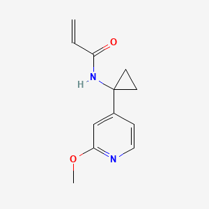 molecular formula C12H14N2O2 B2839088 N-[1-(2-Methoxypyridin-4-yl)cyclopropyl]prop-2-enamide CAS No. 2411290-05-4
