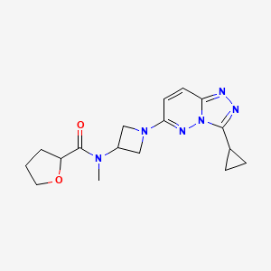 molecular formula C17H22N6O2 B2839096 N-(1-{3-cyclopropyl-[1,2,4]triazolo[4,3-b]pyridazin-6-yl}azetidin-3-yl)-N-methyloxolane-2-carboxamide CAS No. 2202003-04-9