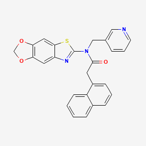 molecular formula C26H19N3O3S B2839126 N-([1,3]dioxolo[4,5-f][1,3]benzothiazol-6-yl)-2-naphthalen-1-yl-N-(pyridin-3-ylmethyl)acetamide CAS No. 922829-42-3