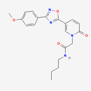 molecular formula C20H22N4O4 B2839261 N-butyl-2-{5-[3-(4-methoxyphenyl)-1,2,4-oxadiazol-5-yl]-2-oxo-1,2-dihydropyridin-1-yl}acetamide CAS No. 1112419-37-0