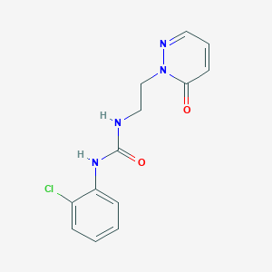 molecular formula C13H13ClN4O2 B2839263 1-(2-chlorophenyl)-3-(2-(6-oxopyridazin-1(6H)-yl)ethyl)urea CAS No. 1105232-31-2