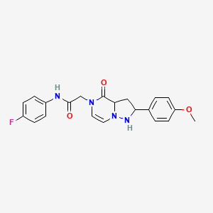 B2839286 N-(4-fluorophenyl)-2-[2-(4-methoxyphenyl)-4-oxo-4H,5H-pyrazolo[1,5-a]pyrazin-5-yl]acetamide CAS No. 941906-96-3