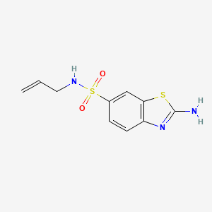 molecular formula C10H11N3O2S2 B2839337 N-Allyl-2-amino-1,3-benzothiazole-6-sulfonamide CAS No. 868213-70-1