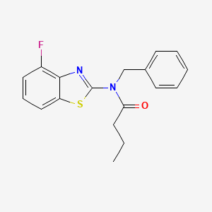 molecular formula C18H17FN2OS B2839383 N-benzyl-N-(4-fluorobenzo[d]thiazol-2-yl)butyramide CAS No. 899963-68-9