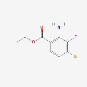 molecular formula C9H9BrFNO2 B2839412 Ethyl 2-amino-4-bromo-3-fluorobenzoate CAS No. 2106759-68-4