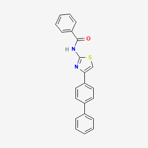 molecular formula C22H16N2OS B2839470 N-[4-(4-phenylphenyl)-1,3-thiazol-2-yl]benzamide CAS No. 312916-45-3