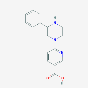 molecular formula C16H17N3O2 B2839488 6-(3-Phenylpiperazin-1-yl)nicotinic acid CAS No. 904816-46-2