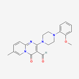 molecular formula C21H22N4O3 B2839507 2-[4-(2-Methoxyphenyl)piperazin-1-yl]-7-methyl-4-oxopyrido[1,2-a]pyrimidine-3-carbaldehyde CAS No. 838893-69-9