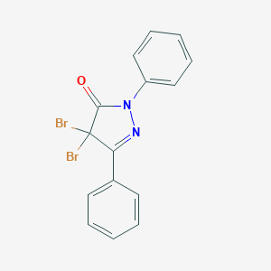 molecular formula C15H10Br2N2O B283951 4,4-Dibromo-2,5-diphenylpyrazol-3-one 