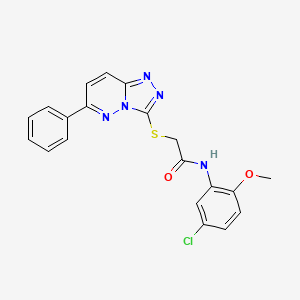 molecular formula C20H16ClN5O2S B2839540 N-(5-chloro-2-methoxyphenyl)-2-((6-phenyl-[1,2,4]triazolo[4,3-b]pyridazin-3-yl)thio)acetamide CAS No. 894062-71-6