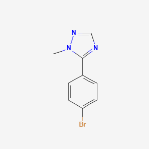 molecular formula C9H8BrN3 B2839542 5-(4-Bromophenyl)-1-methyl-1H-1,2,4-triazole CAS No. 1781447-22-0
