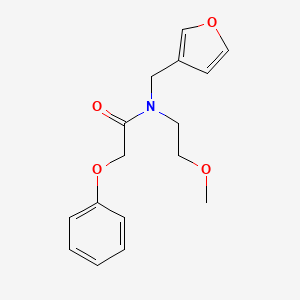 molecular formula C16H19NO4 B2839561 N-(furan-3-ylmethyl)-N-(2-methoxyethyl)-2-phenoxyacetamide CAS No. 1421455-49-3