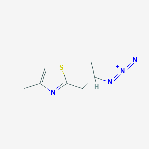 molecular formula C7H10N4S B2839563 2-(2-Azidopropyl)-4-methyl-1,3-thiazole CAS No. 2241142-74-3