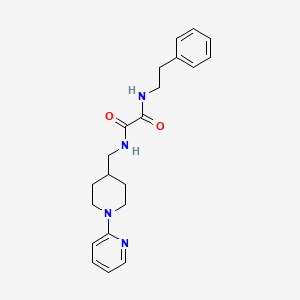 molecular formula C21H26N4O2 B2839571 N1-phenethyl-N2-((1-(pyridin-2-yl)piperidin-4-yl)methyl)oxalamide CAS No. 1235094-60-6