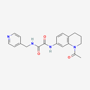 molecular formula C19H20N4O3 B2839653 N-(1-acetyl-1,2,3,4-tetrahydroquinolin-7-yl)-N'-[(pyridin-4-yl)methyl]ethanediamide CAS No. 898424-22-1
