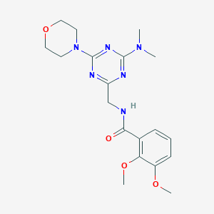 molecular formula C19H26N6O4 B2839660 N-((4-(dimethylamino)-6-morpholino-1,3,5-triazin-2-yl)methyl)-2,3-dimethoxybenzamide CAS No. 2034471-88-8