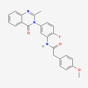 molecular formula C24H20FN3O3 B2839690 N-(2-fluoro-5-(2-methyl-4-oxoquinazolin-3(4H)-yl)phenyl)-2-(4-methoxyphenyl)acetamide CAS No. 899980-21-3
