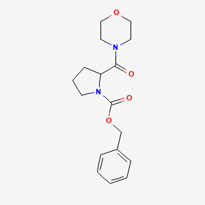 molecular formula C17H22N2O4 B2839790 Benzyl 2-[(morpholin-4-yl)carbonyl]pyrrolidine-1-carboxylate CAS No. 1869468-05-2