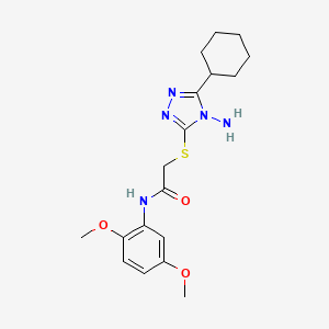 2-[(4-amino-5-cyclohexyl-4H-1,2,4-triazol-3-yl)sulfanyl]-N-(2,5-dimethoxyphenyl)acetamide