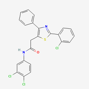 2-[2-(2-chlorophenyl)-4-phenyl-1,3-thiazol-5-yl]-N-(3,4-dichlorophenyl)acetamide