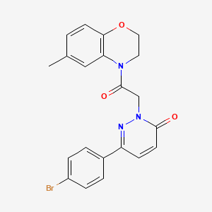 6-(4-bromophenyl)-2-[2-(6-methyl-2,3-dihydro-4H-1,4-benzoxazin-4-yl)-2-oxoethyl]pyridazin-3(2H)-one