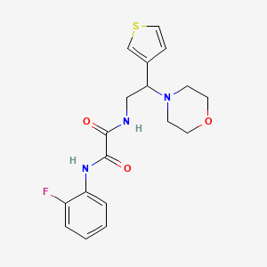 molecular formula C18H20FN3O3S B2839865 N1-(2-fluorophenyl)-N2-(2-morpholino-2-(thiophen-3-yl)ethyl)oxalamide CAS No. 946201-07-6