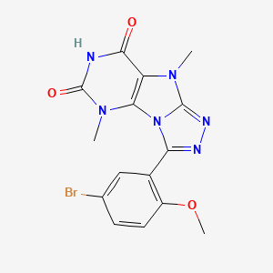 8-(5-Bromo-2-methoxyphenyl)-1,5-dimethylpurino[8,9-c][1,2,4]triazole-2,4-dione