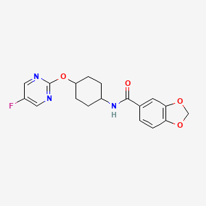 N-((1r,4r)-4-((5-fluoropyrimidin-2-yl)oxy)cyclohexyl)benzo[d][1,3]dioxole-5-carboxamide
