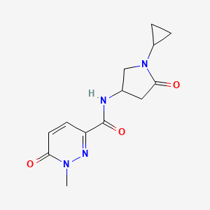 N-(1-cyclopropyl-5-oxopyrrolidin-3-yl)-1-methyl-6-oxo-1,6-dihydropyridazine-3-carboxamide