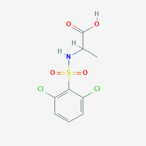 molecular formula C9H9Cl2NO4S B2839907 ((2,6-Dichlorophenyl)sulfonyl)alanine CAS No. 1008050-81-4