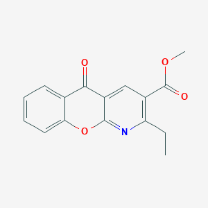 molecular formula C16H13NO4 B2839925 methyl 2-ethyl-5-oxo-5H-chromeno[2,3-b]pyridine-3-carboxylate CAS No. 338417-40-6
