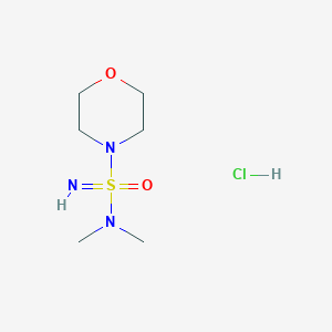 molecular formula C6H16ClN3O2S B2839929 N-Methyl-N-(morpholin-4-ylsulfonimidoyl)methanamine;hydrochloride CAS No. 2241130-06-1