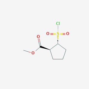molecular formula C7H11ClO4S B2839978 Methyl (1S,2R)-2-chlorosulfonylcyclopentane-1-carboxylate CAS No. 2378490-63-0