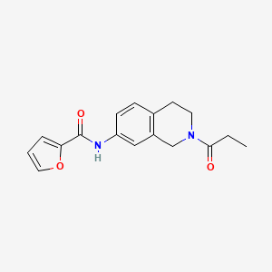 molecular formula C17H18N2O3 B2839982 N-(2-propanoyl-1,2,3,4-tetrahydroisoquinolin-7-yl)furan-2-carboxamide CAS No. 955707-28-5