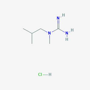molecular formula C6H16ClN3 B2839984 N-methyl-N-(2-methylpropyl)guanidine hydrochloride CAS No. 2044722-51-0