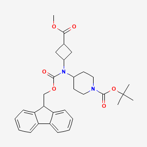 molecular formula C31H38N2O6 B2840001 Tert-butyl 4-({[(9h-fluoren-9-yl)methoxy]carbonyl}[(1s,3s)-3-(methoxycarbonyl)cyclobutyl]amino)piperidine-1-carboxylate CAS No. 2155840-80-3