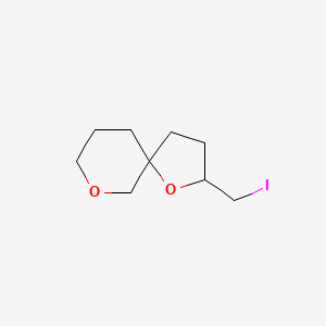 molecular formula C9H15IO2 B2840002 2-(IODOMETHYL)-1,7-DIOXASPIRO[4.5]DECANE CAS No. 1862934-93-7