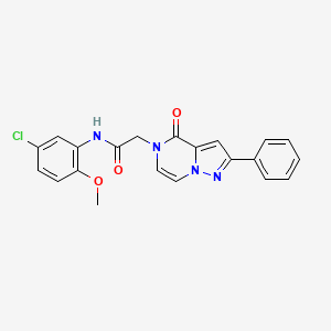 molecular formula C21H17ClN4O3 B2840028 N-(5-chloro-2-methoxyphenyl)-2-(4-oxo-2-phenylpyrazolo[1,5-a]pyrazin-5(4H)-yl)acetamide CAS No. 941893-82-9