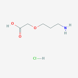 molecular formula C5H12ClNO3 B2840055 2-(3-Aminopropoxy)acetic acid hydrochloride CAS No. 2193059-47-9