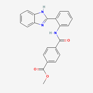 molecular formula C22H17N3O3 B2840083 methyl 4-{[2-(1H-1,3-benzodiazol-2-yl)phenyl]carbamoyl}benzoate CAS No. 683794-21-0